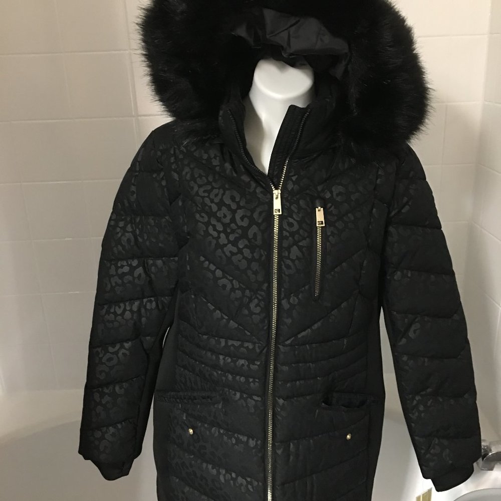 Michael Kors Black Hooded Parka Puffer Jacket - 44 Bust Large